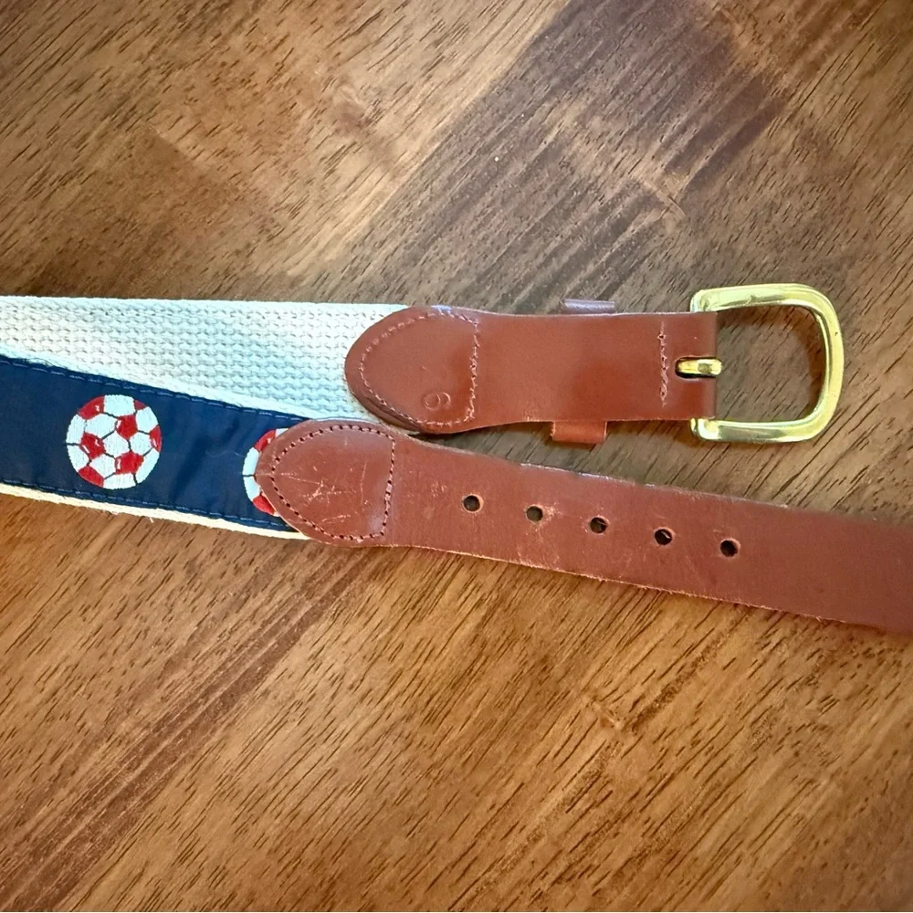 Alvin-Dennis genuine leather kids soccer belt size 26